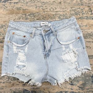 Rue21 Light Wash Distressed Jean Shorts